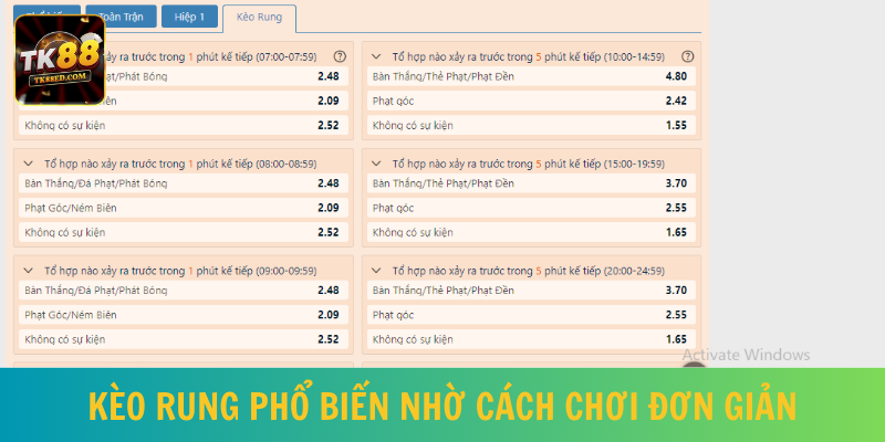 Kèo running phổ biến nhờ cách chơi đơn giản và tỷ lệ hấp dẫn