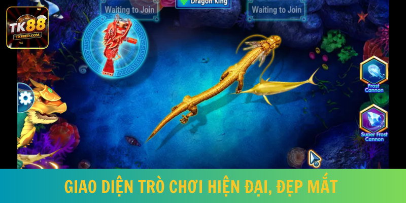 Giao diện trò chơi bắn cá TK88 thiết kế đẹp mắt, sinh động